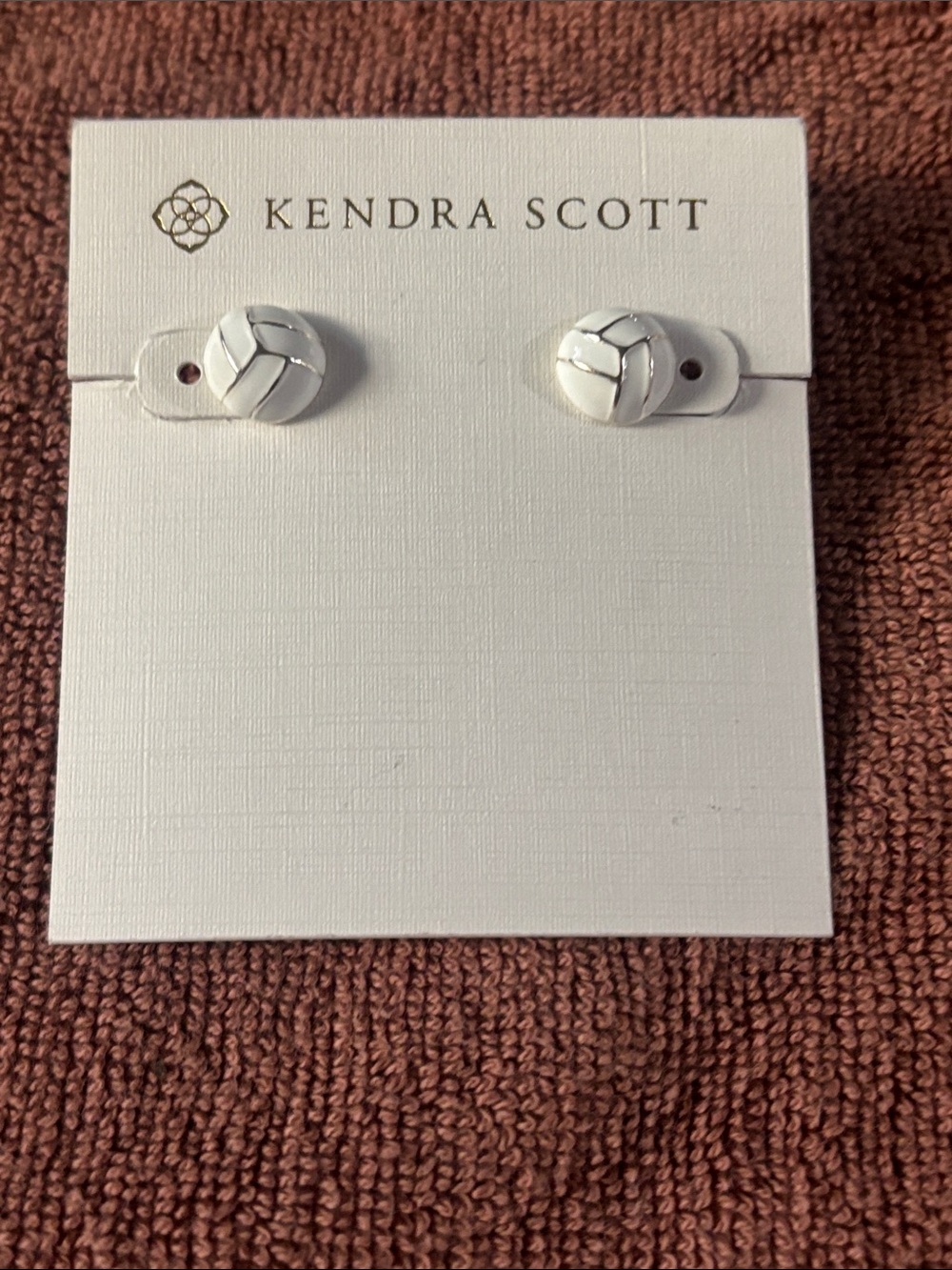 Kendra Scott White Volleyball Earrings